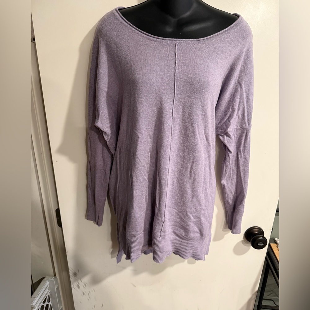 debut Lavender Scoop Neck Lightweight Sweater